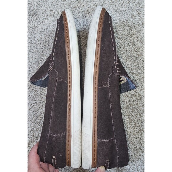 Tommy Hilfiger Brown Leather Suede Slip on Loafer Sneaker Size 9 Style TMLENNOX - Picture 6 of 9